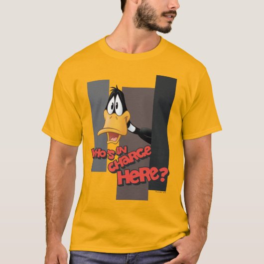 DAFFY DUCK™ "Who is in Charge here" T-shirt (Voorkant)