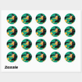 DAFFY DUCK™ Zwingend een Punch Ronde Sticker (Vel)
