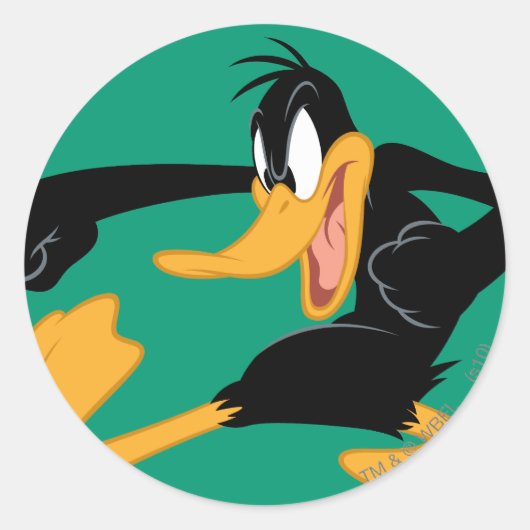 DAFFY DUCK™ Zwingend een Punch Ronde Sticker (Voorkant)