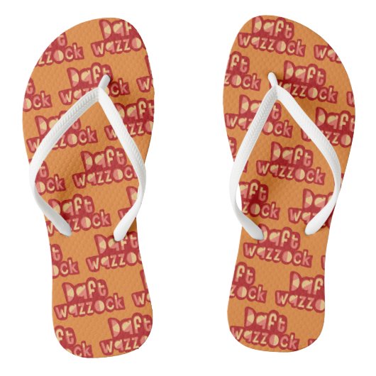 Daft Wazzock Funny British Insults Flipflops Teenslippers (Voetbed)