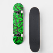 Dafuq Street Writer Green on Green Camo Skateboard (Voorkant)