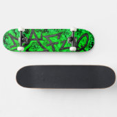 Dafuq Street Writer Green on Green Camo Skateboard (Horizontaal)