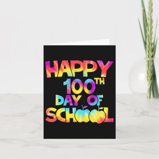 Dag 100 dagen school 100ste dag van de schoolleraa kaart (Voorkant)