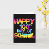 Dag 100 dagen school 100ste dag van de schoolleraa kaart (Gele Bloem)