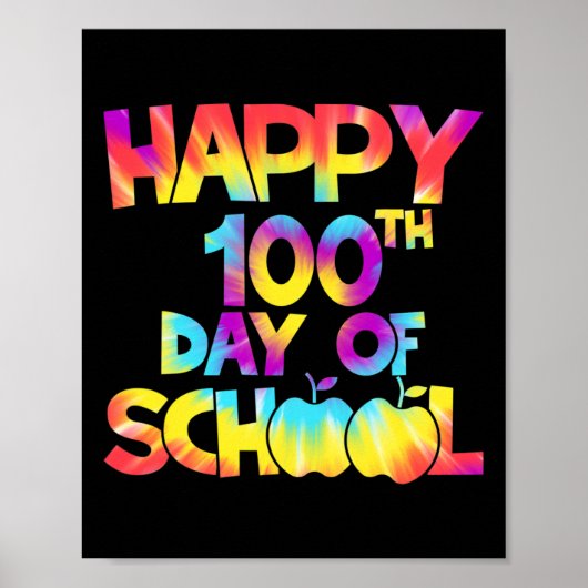 Dag 100 dagen school 100ste dag van de schoolleraa poster (Voorkant)