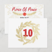 Dag 10. Namen van Jezus | Prince of Peace Advent Briefkaart (Voorkant / Achterkant)