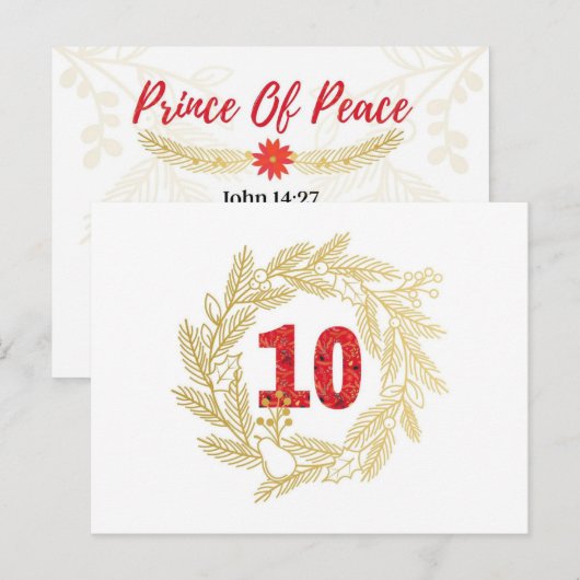 Dag 10. Namen van Jezus | Prince of Peace Advent Briefkaart (Voorkant / Achterkant)