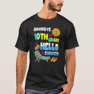 Dag 10e graad Hallo Zomdag laatste dag van de scho T-shirt