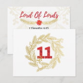 Dag 11. Namen van Jezus | Lord of Lords Advent  Briefkaart (Voorkant / Achterkant)