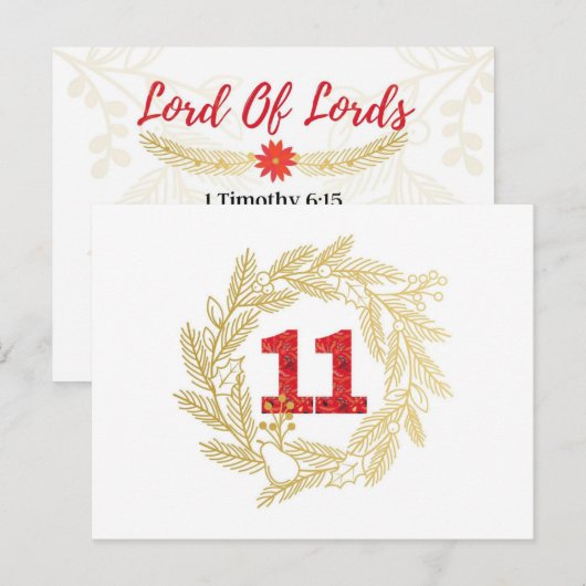 Dag 11. Namen van Jezus | Lord of Lords Advent  Briefkaart (Voorkant / Achterkant)