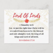 Dag 11. Namen van Jezus | Lord of Lords Advent  Briefkaart (Achterkant)