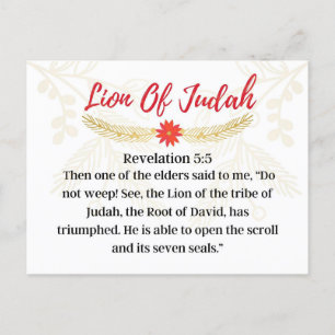 Dag 14. Namen van Jezus  Lood van Judah Advent Briefkaart