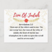 Dag 14. Namen van Jezus |Lood van Judah Advent Briefkaart (Achterkant)