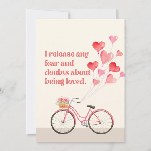 Dag 14 Rode Hart Manifest Liefde Bevestiging Kaart (Voorkant)