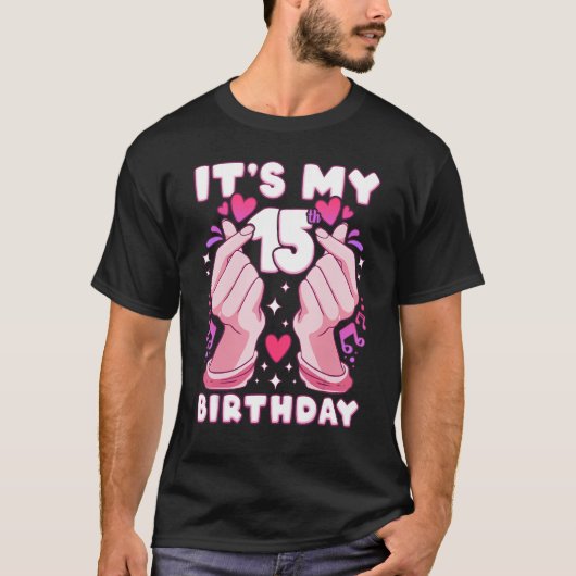 Dag 15, K-pop, vingerhart, Sarang T-shirt (Voorkant)