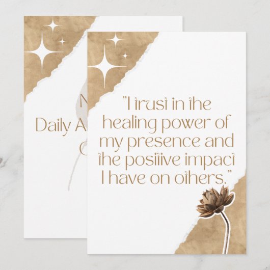 Dag 16 Verpleegkundige Bevestiging Dagelijkse Kaar (Voorkant / Achterkant)