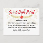 Dag 17. Namen van Jezus Grote Priste Advent  Briefkaart (Achterkant)