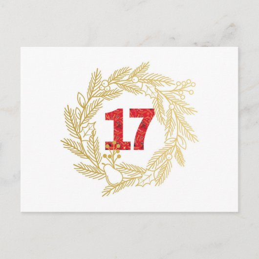 Dag 17. Namen van Jezus Grote Priste Advent Briefkaart (Voorkant)