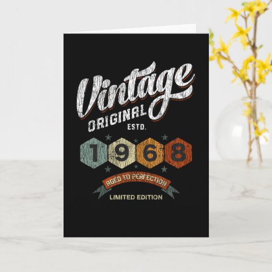  dag 1968 - 53e verjaardag kaart (Gele Bloem)