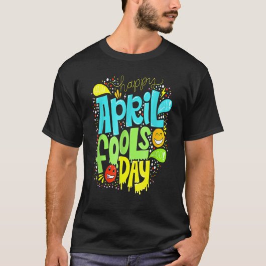 Dag 1 april 2022 Joke Happy T-shirt (Voorkant)