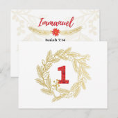 Dag 1. Namen van Jezus | Immanuel | Agenda toevoeg Briefkaart (Voorkant / Achterkant)