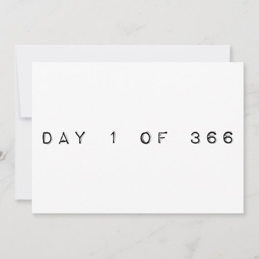 dag 1 van 366 MAAL MAXIMUMJAAR Kaart (Voorkant)