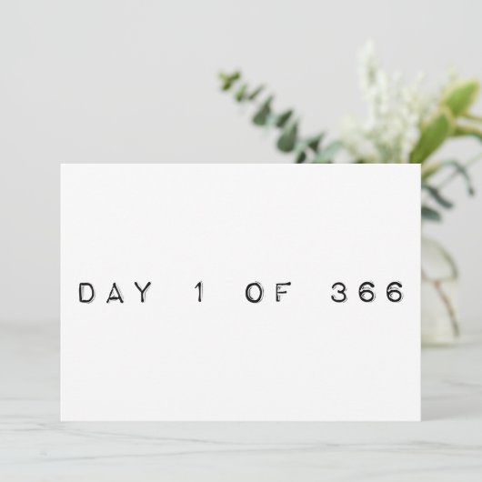 dag 1 van 366 MAAL MAXIMUMJAAR Kaart (Staand voorkant)