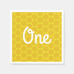 Dag 1e verjaardag van de bijenpartij Napkins Servet