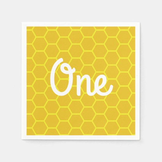 Dag 1e verjaardag van de bijenpartij Napkins Servet (Voorkant)