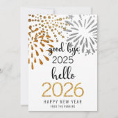 Dag 2020 Hallo 2021 | Festive Fireworks Feestdagenkaart (Voorkant)