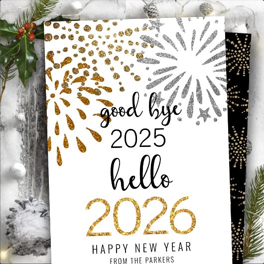 Dag 2020 Hallo 2021 | Festive Fireworks Feestdagenkaart