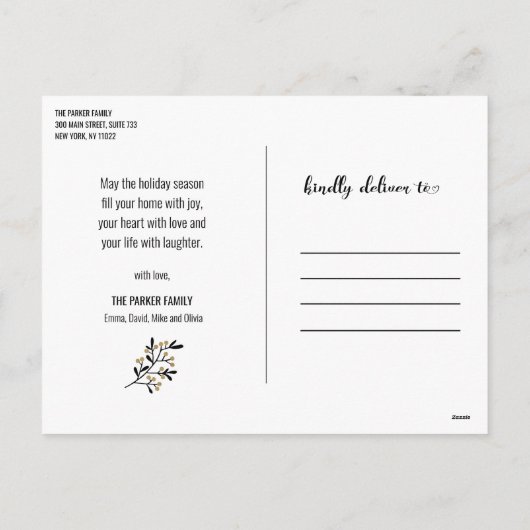 Dag 2021 Hallo 2022 | Festive Fireworks Feestdagenkaart (Achterkant)