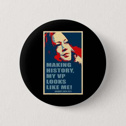 Dag 2021 Kamala Harris Ronde Button 5,7 Cm (Voorkant)