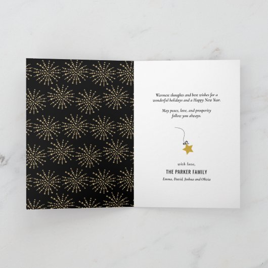 Dag 2022 Hallo 2023 Nieuwjaar feestelijk vuurwerk Feestdagen Kaart (Binnen)