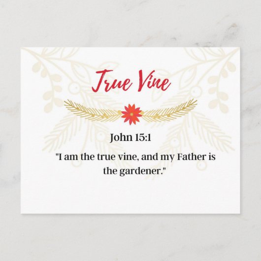 Dag 20 | Namen van Jezus | Ware wijnbereiding Briefkaart (Achterkant)