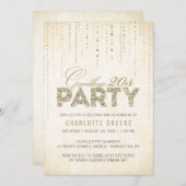 Dag 20s Gold Glitter 30th Birthday Kaart (Voorkant / Achterkant)