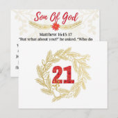 Dag 21 | Namen van Jezus | Zoon van God Advent Briefkaart (Voorkant / Achterkant)