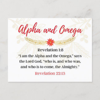 Dag 25 | Namen van Jesus Alpha en Omega Advent Briefkaart