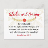 Dag 25 | Namen van Jesus Alpha en Omega Advent  Briefkaart (Achterkant)