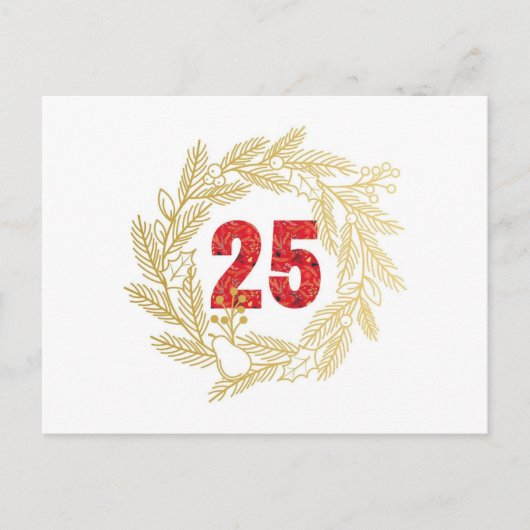 Dag 25 | Namen van Jesus Alpha en Omega Advent  Briefkaart (Voorkant)