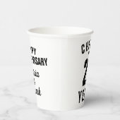 Dag 25e huwelijksfeest papieren bekers (Rechts)