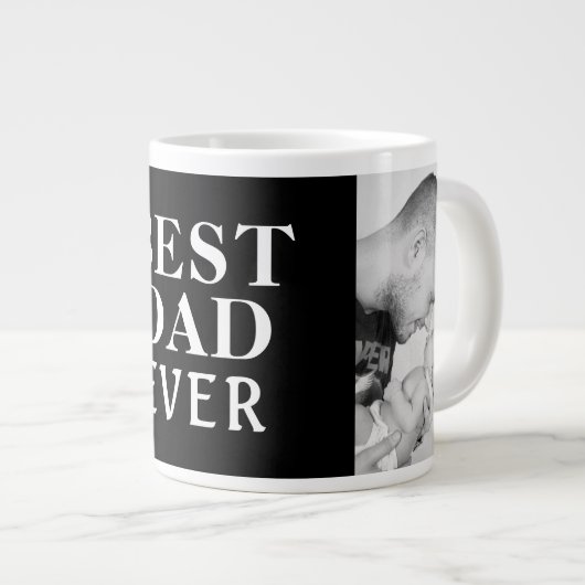 Dag 2 Foto Collage Black, beste slechte vader ooit Grote Koffiekop (Voorkant rechts)