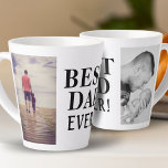 Dag 2 Foto Collage van de beste slechte vader Latte Mok<br><div class="desc">Best Bad Ever Vader's Day 2 Foto Collage Latte Mok. Pas de mok met uw foto's aan - neem twee foto's in de sjablonen op. Moderne zwarte vetgedrukte typografie Beste vader ooit - je kunt elk deel van de tekst wijzigen als je wilt. Creëer je eigen persoonlijke vaders dagcadeau voor...</div>