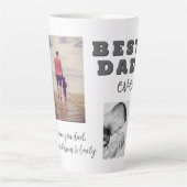 Dag 2 Foto Collage van de beste slechte vader Latte Mok (Voorkant)