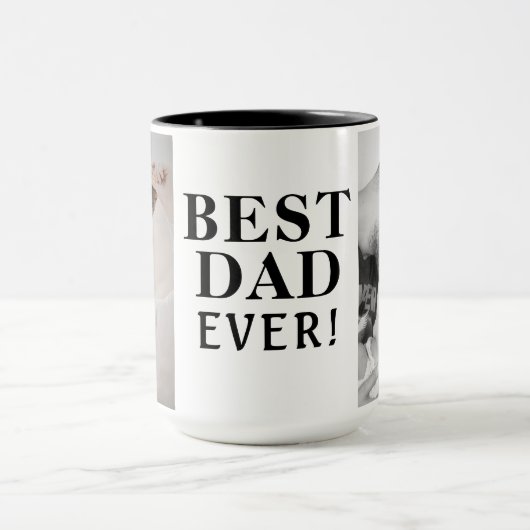 Dag 2 Foto Collage van de beste slechte vader Mok (Midden)