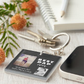 Dag 2 Foto Collage van de beste slechte vader Sleutelhanger (Voorkant Rechts)