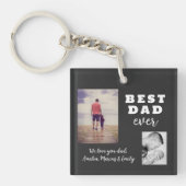 Dag 2 Foto Collage van de beste slechte vader Sleutelhanger (Voorkant)