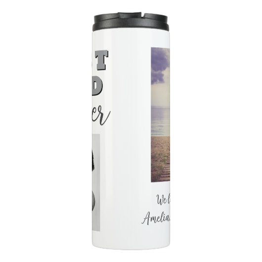 Dag 2 Foto Collage van de beste slechte vader Thermosbeker (Achterkant)