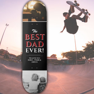 Dag 2 Foto Collage van de beste vader van de zwart Persoonlijk Skateboard