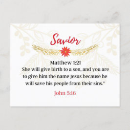 Dag 2. Namen van Jezus | Savior | Agenda toevoegen Briefkaart